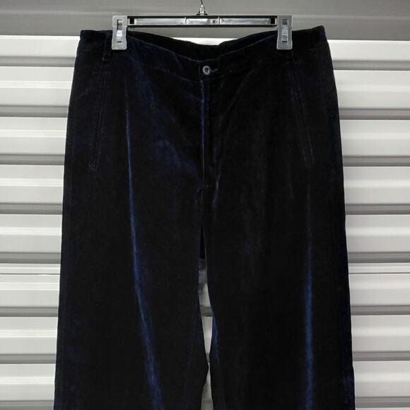 Iceberg Pants Mens 50(US 34) Navy Blue Velvet Dress Trouser Made in Italy NWT - Picture 3 of 9